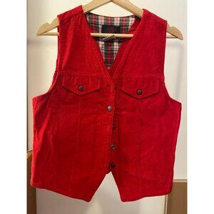 Vintage Princeton Club Red Corduroy Vest